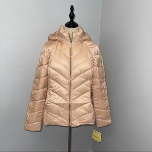 Michael Kors Short Packable Puffer Jacket Blush Color New With Tag
